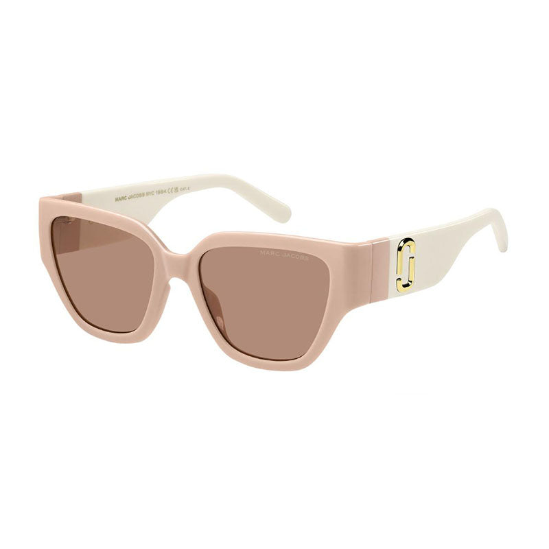 Marc Jacobs Sunglasses Cat Eye Full Rim, Nude Frame and Brown Lens MARC724/S0FWM4S