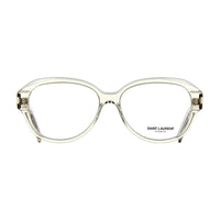 Saint Laurent Eyeglasses Oval Full Rim, Black Frame and Clear Demo Lenses Lens SL411001