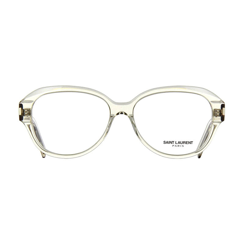 Saint Laurent Eyeglasses Oval Full Rim, Black Frame and Clear Demo Lenses Lens SL411001