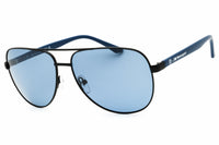 BMW BMW Sunglasses Aviator Full Rim, Matte Black Frame and Blue Polarized Lens BS002802M