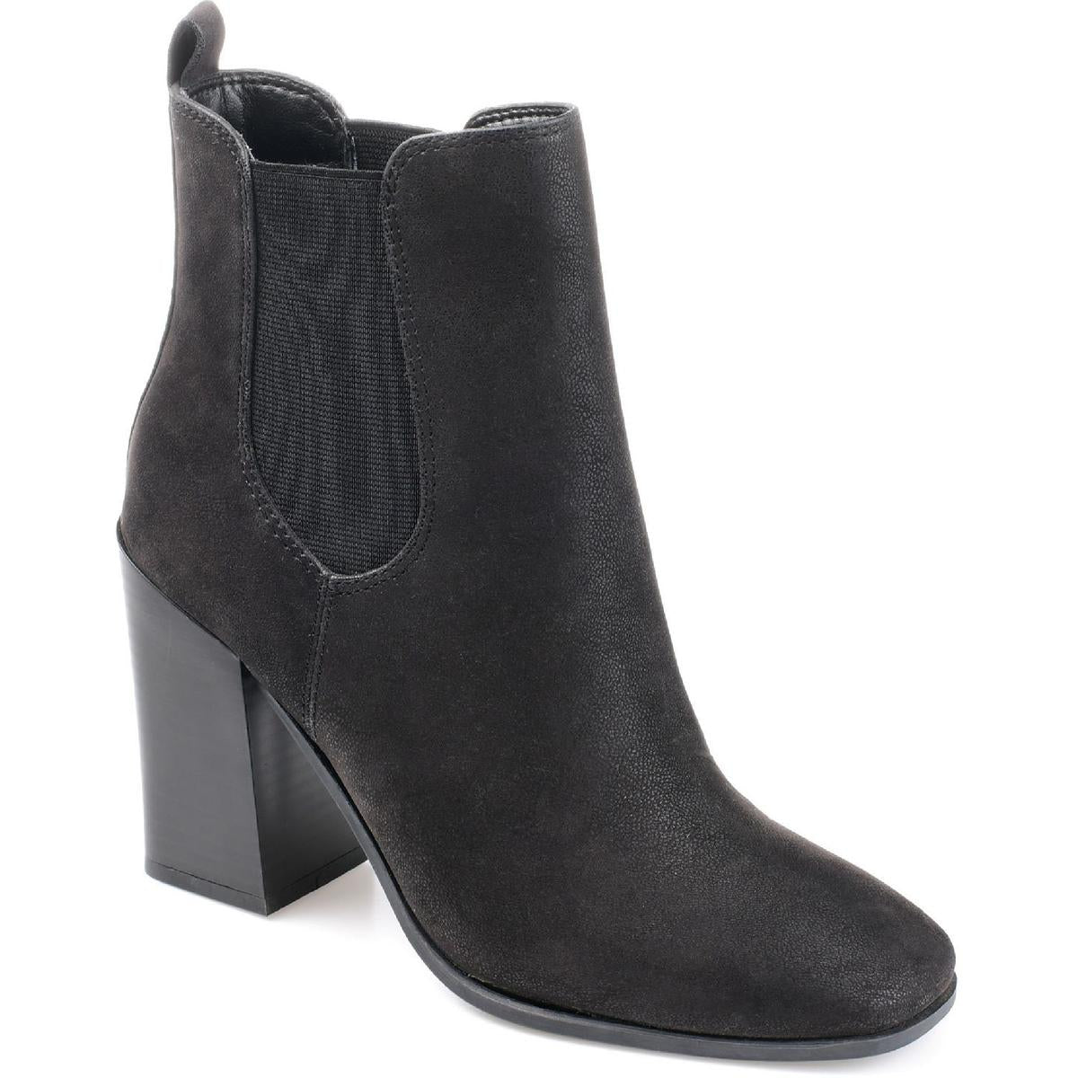 Maxxie Womens Laceless Almond Toe Ankle Boots Black