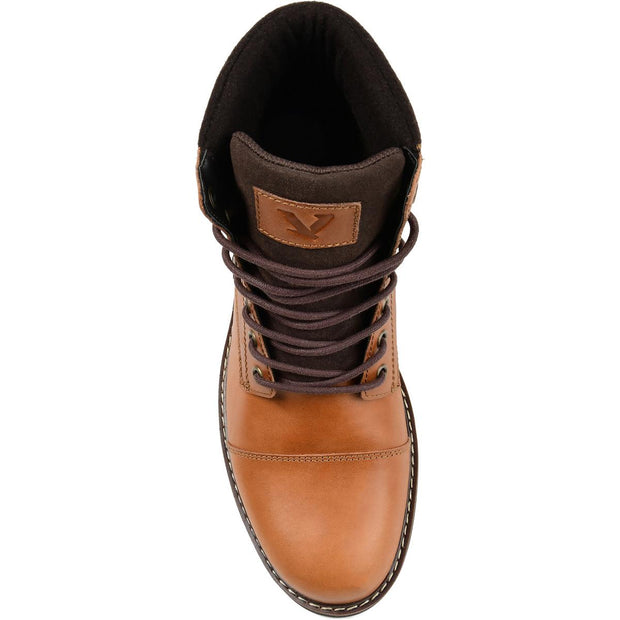 Yukon Mens Leather Lace-Up Ankle Boots