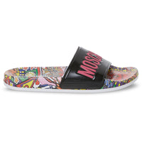 Womens Printed Flat Slide Sandals