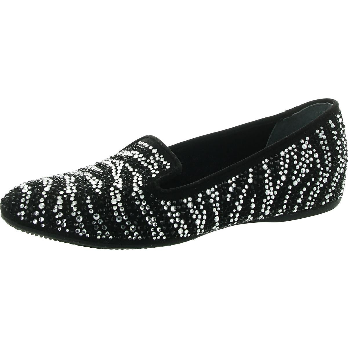 Womens Embellished Canvas Flat Shoes