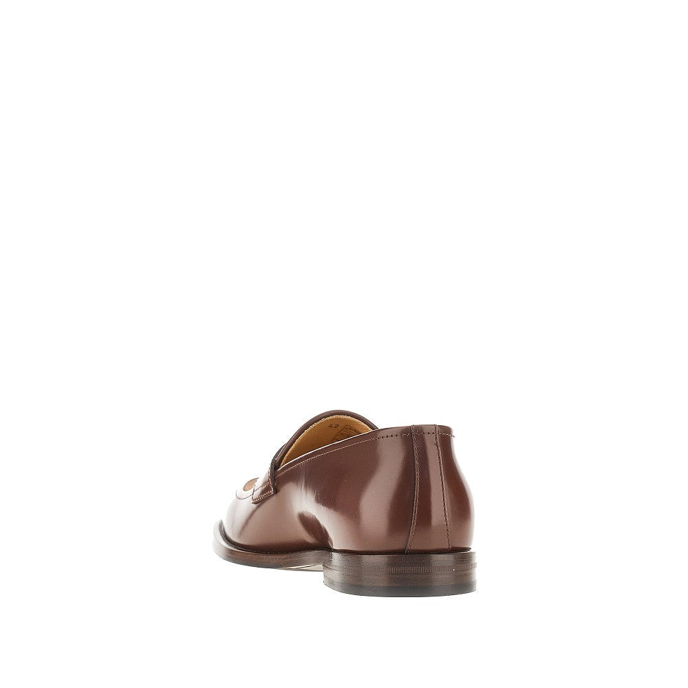 Brunello Cucinelli Men Smooth And Suede Leather Penny Loafers