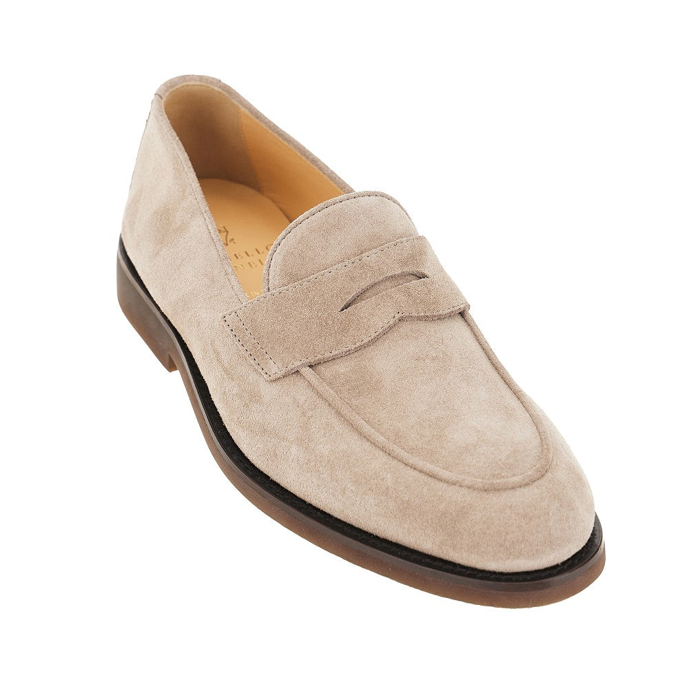 BRUNELLO CUCINELLI Brunello Cucinelli Men Suede Leather Penny Loafers
