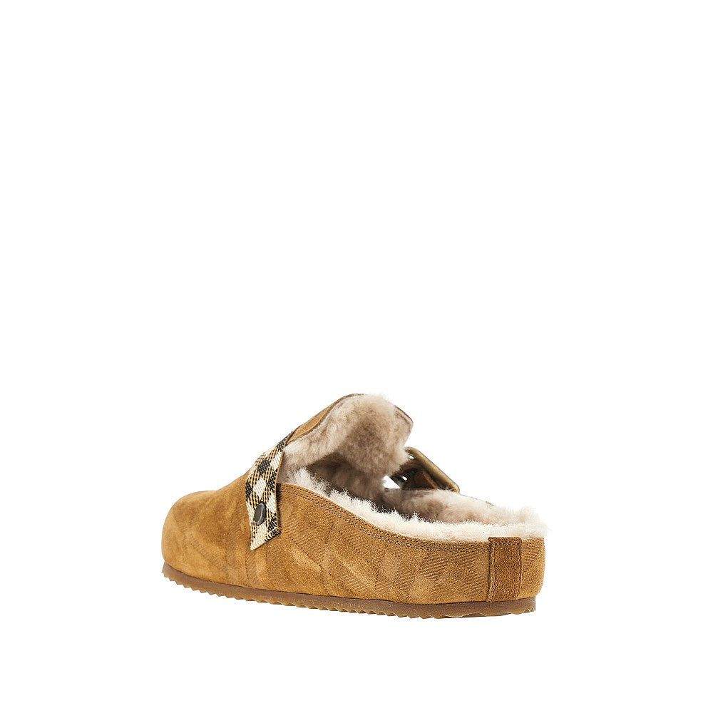 Burberry Women Check Suede Leather 'Urchin' Clogs
