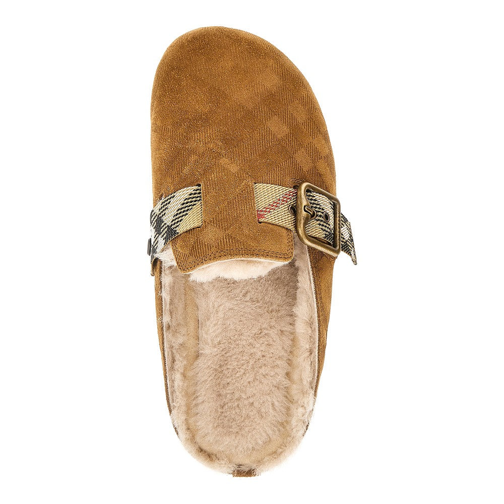 Burberry Women Check Suede Leather 'Urchin' Clogs