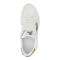 Burberry Men Leather And Check Fabric 'Terrace' Sneakers