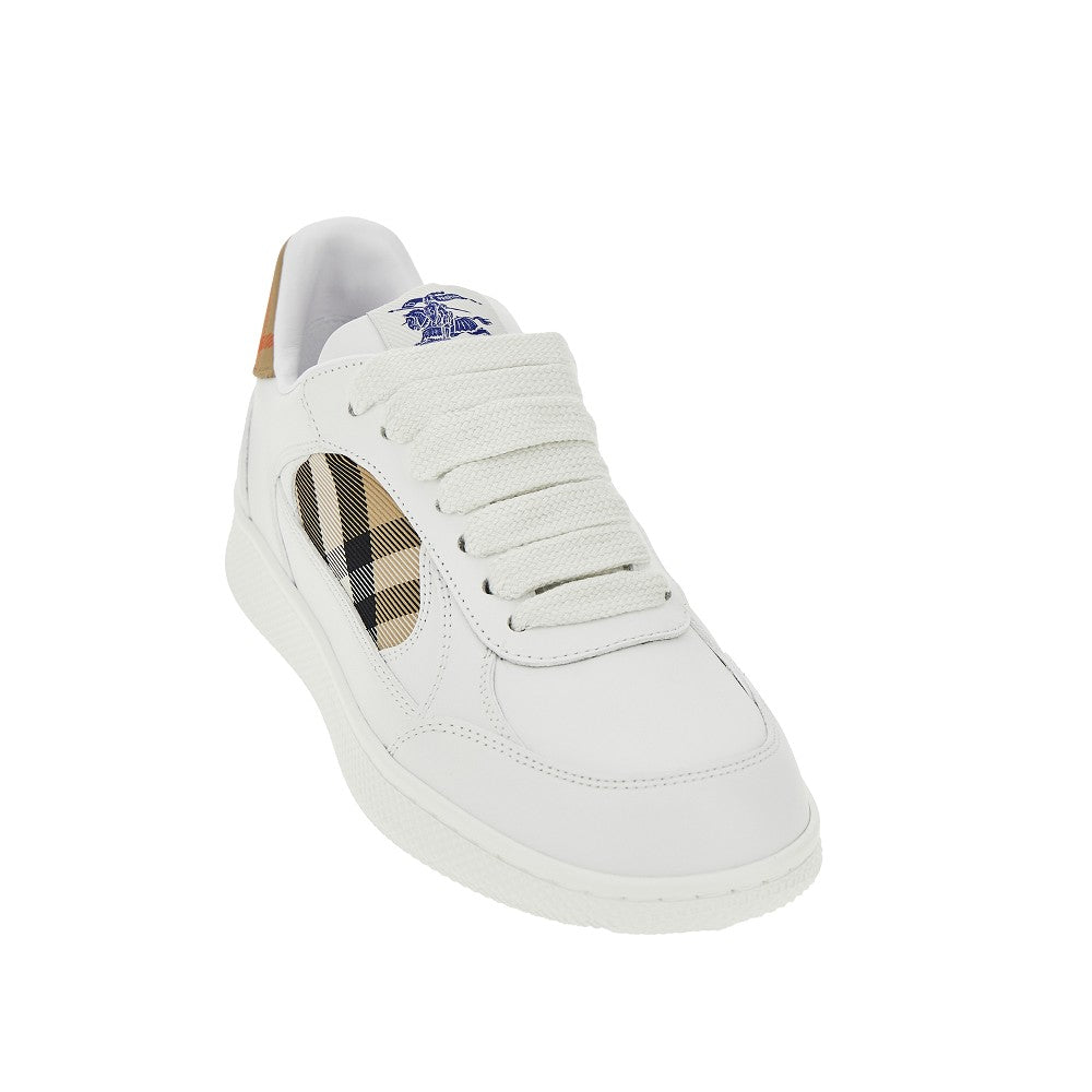Burberry Women Leather And Check Fabric 'Terrace' Sneakers