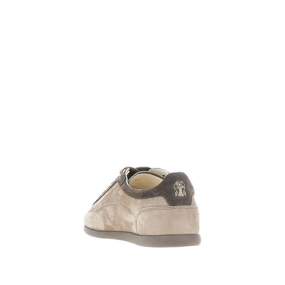 Brunello Cucinelli Men Nubuck Leather Slim Sneakers