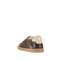 Brunello Cucinelli Men Smooth And Suede Leather Sneakers
