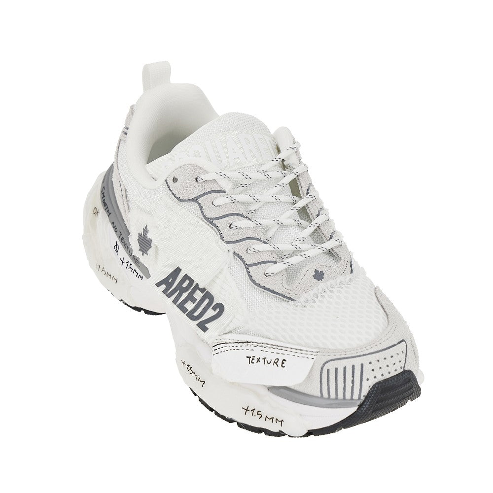 Dsquared2 Men Suede Leather And Mesh 'Faster' Sneakers