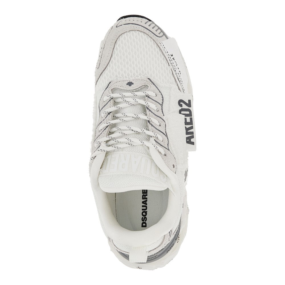 Dsquared2 Men Suede Leather And Mesh 'Faster' Sneakers