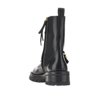 Versace Women Leather Boots With Medusa Detail