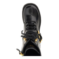 Versace Women Leather Boots With Medusa Detail