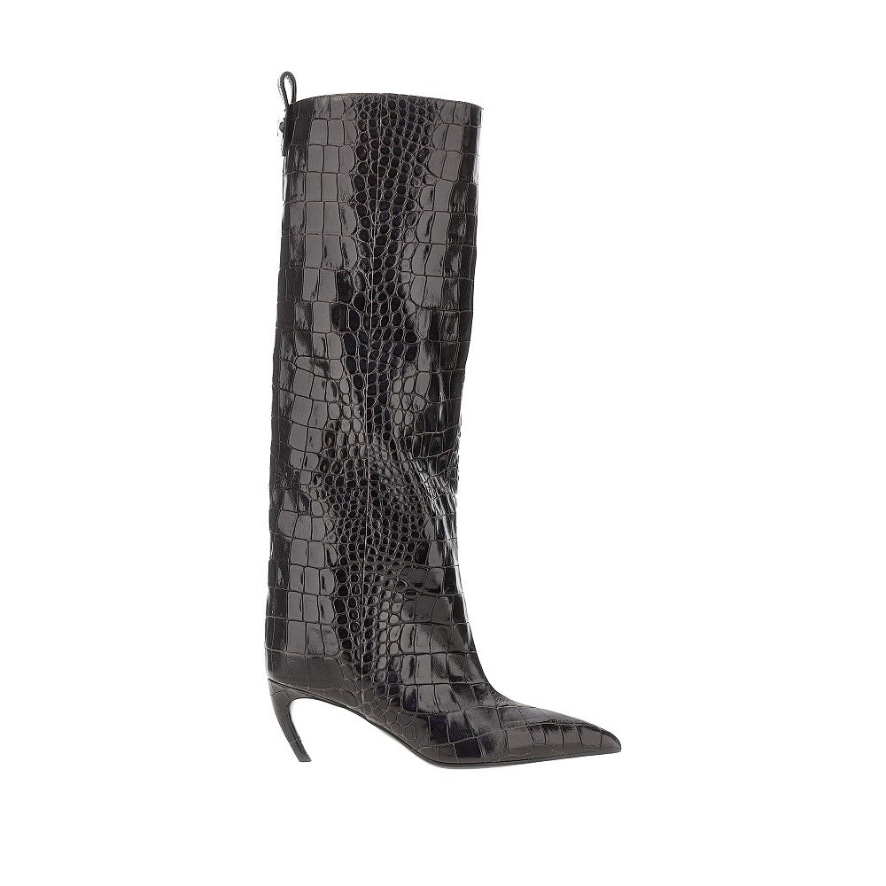The Attico Women Croco-Embossed Leather 'Lea' Boots