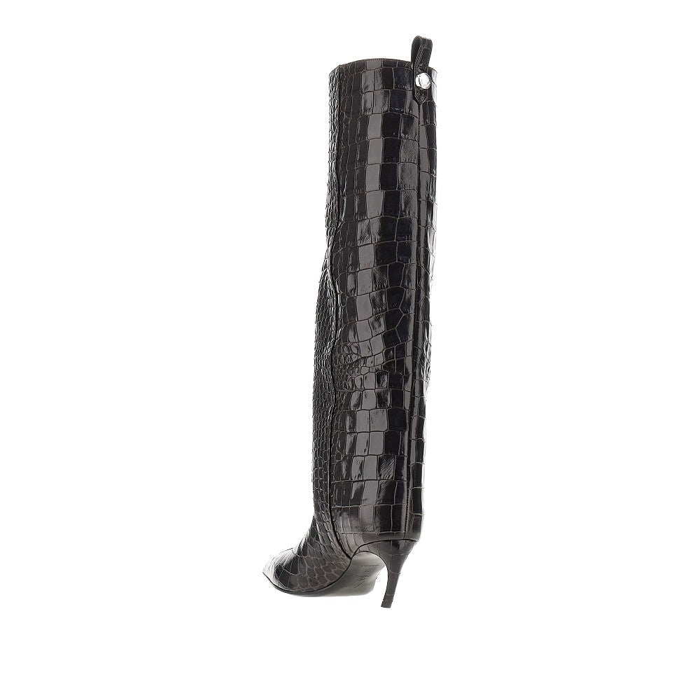 The Attico Women Croco-Embossed Leather 'Lea' Boots