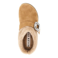 Roger Vivier Women Suede Leather Slidy Viv' Mules
