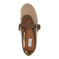 ALAIA Alaia Women Satin Cord And Net Ballet Flats