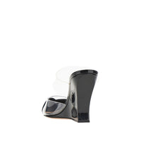 Alaia Women Pvc And Leather 'Le Coeur' Wedge Mules