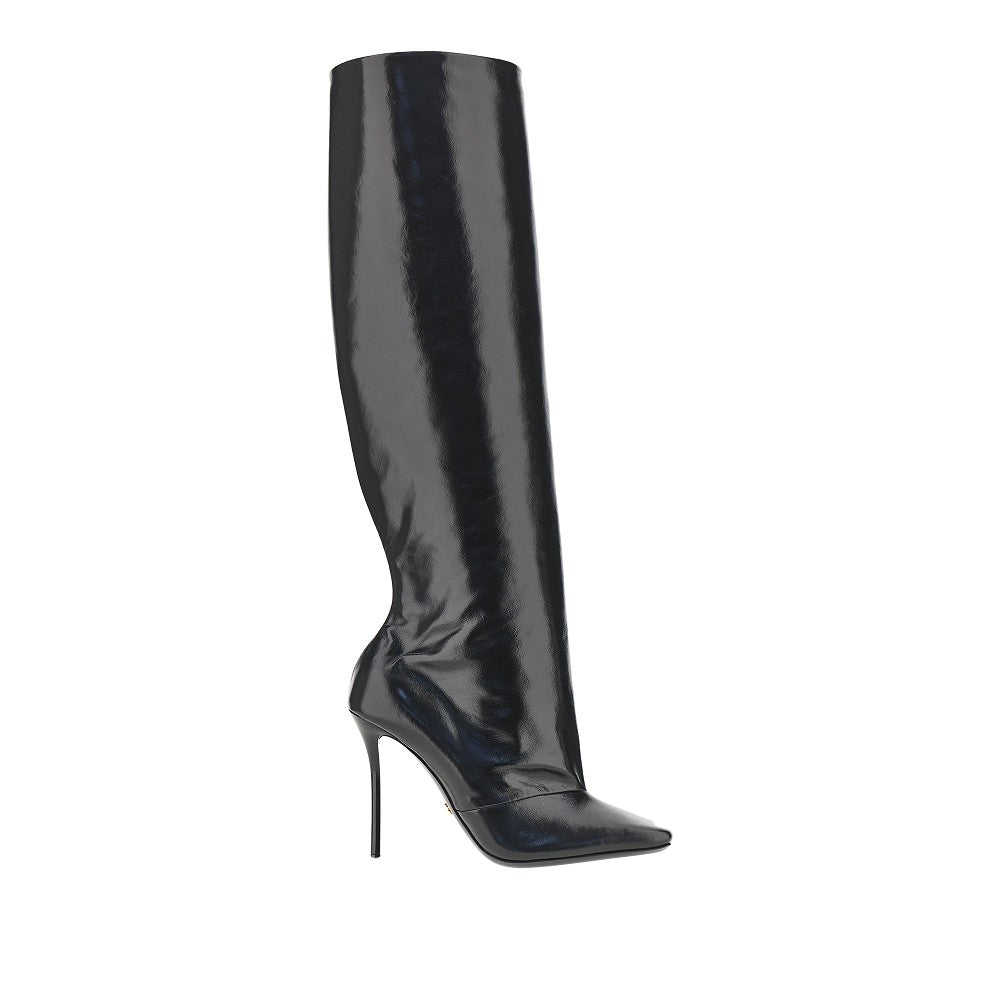 Dolce&Gabbana Women Squared-Toe Leather Boots