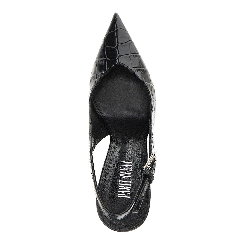 PARIS TEXAS Paris Texas Women Croco-Embossed Leather 'Lidia' Slingback Pump