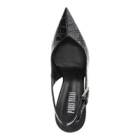 PARIS TEXAS Paris Texas Women Croco-Embossed Leather 'Lidia' Slingback Pump