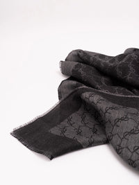 Saint laurent Saint Laurent Men Cassandre Scarf In Cashmere And Silk Jacquard