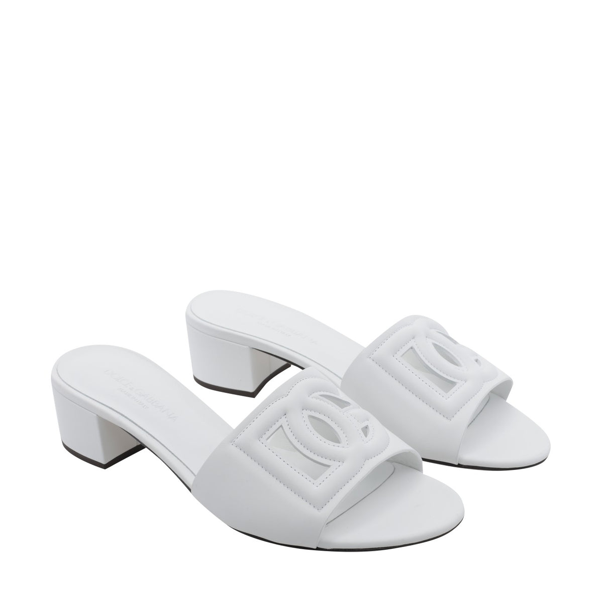 Dolce&Gabbana Dolce&Gabbana Women Calfskin Mules With Dg Millennials Logo