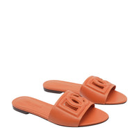 Dolce&Gabbana Dolce&Gabbana Women Calfskin Sliders With Dg Logo