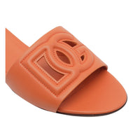 Dolce&Gabbana Dolce&Gabbana Women Calfskin Sliders With Dg Logo