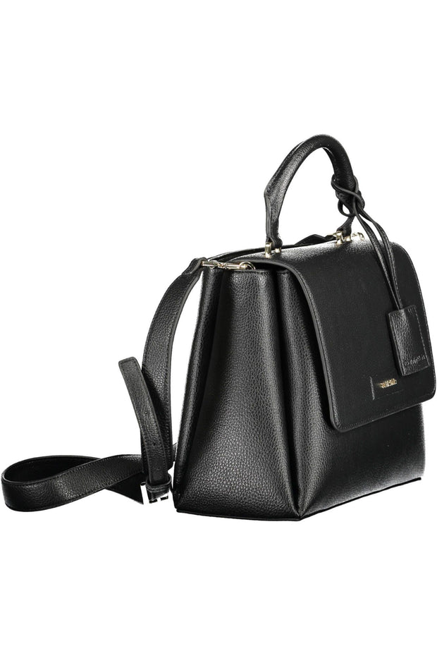 Calvin Klein Elegant Black Shoulder Bag with Magnetic Women's Closure