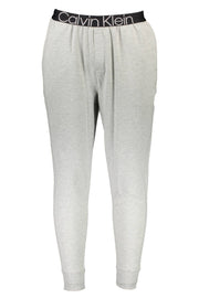 Calvin Klein Elegant Gray Tailored Trousers with Contrast Men's Details