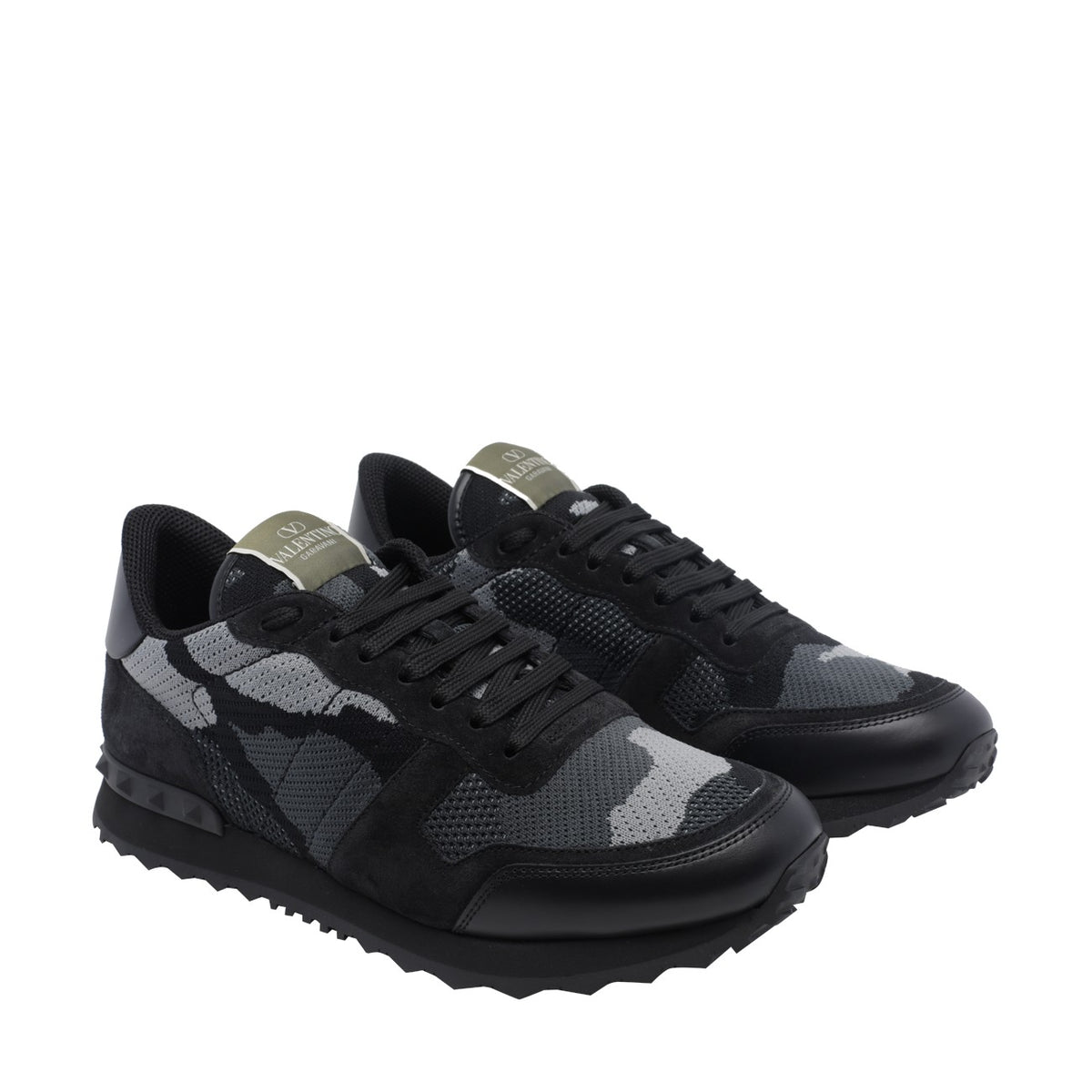 Valentino Garavani Valentino Garavani Men Camouflage Rockrunner Sneakers