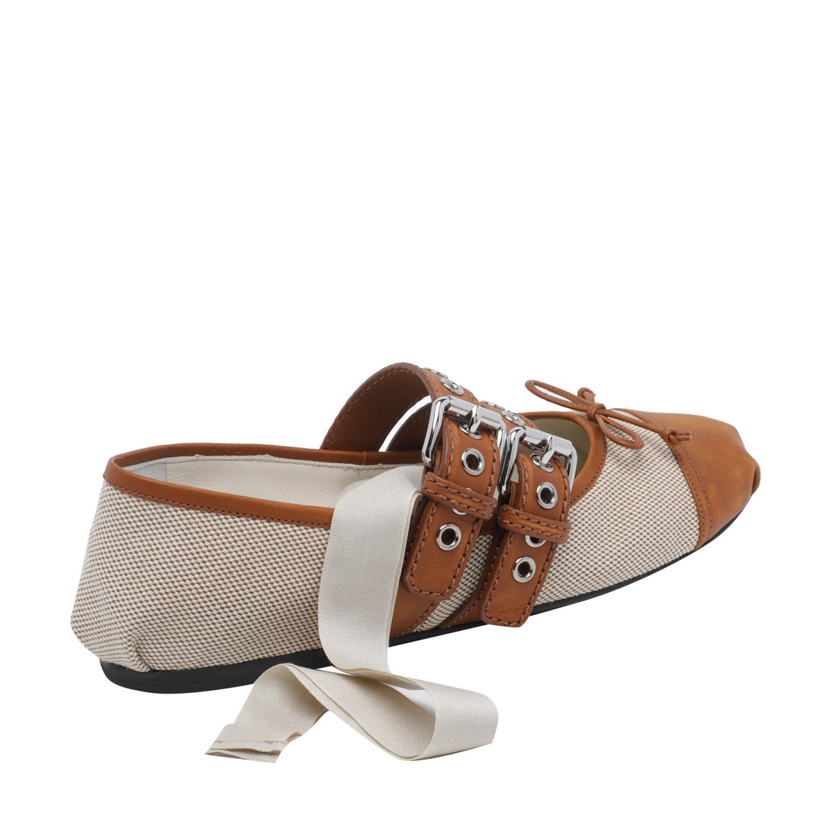 Miu Miu Miu Miu Women Canvas And Leather Ballets