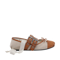 Miu Miu Miu Miu Women Canvas And Leather Ballets