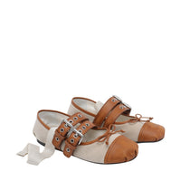 Miu Miu Miu Miu Women Canvas And Leather Ballets