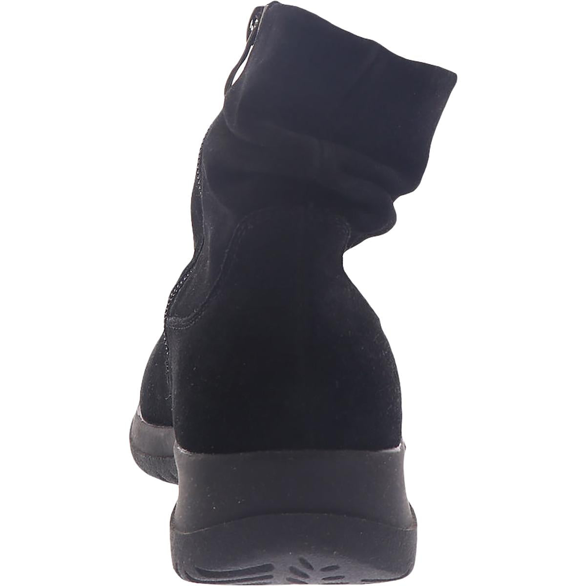 Boston Souch Womens Suede Side Zipper Ankle Boots