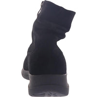 Boston Souch Womens Suede Side Zipper Ankle Boots