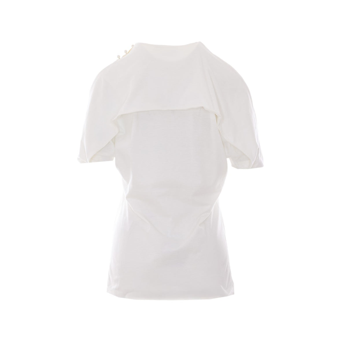 Lanvin Women Cape-Effect T-Shirt In Cotton And Silk
