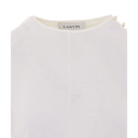 Lanvin Women Cape-Effect T-Shirt In Cotton And Silk