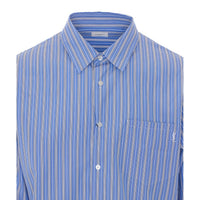 Saint Laurent Men Cassandre Striped Cotton Poplin Shirt