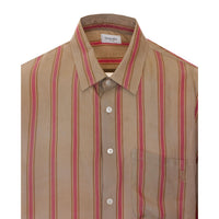 Saint Laurent Saint Laurent Men Cassandre Striped Short Sleeves Shirt