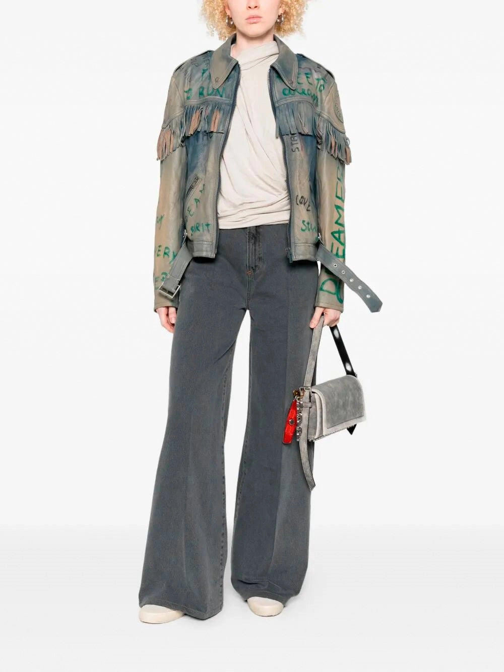 Golden Goose Women `Journey` Full Zip Jacket `Olimpia` Lettering