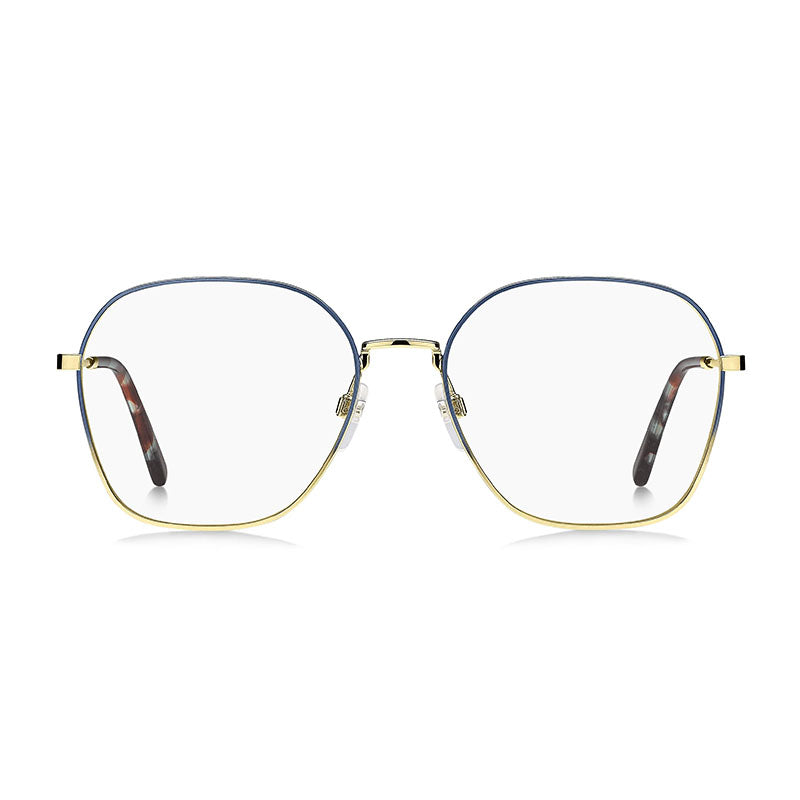 Marc Jacobs Eyeglasses Square Full Rim, Gradient Matte Blue Gold Frame and Clear Demo Lenses Lens MARC7030NUC00