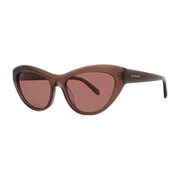 Salvatore Ferragamo Salvatore Ferragamo Sunglasses Cat Eye Full Rim, Transparent Brown Frame and Brown Lens SF1103S232