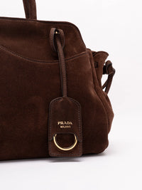 Prada Women Prada Allusion Large Suede Bag