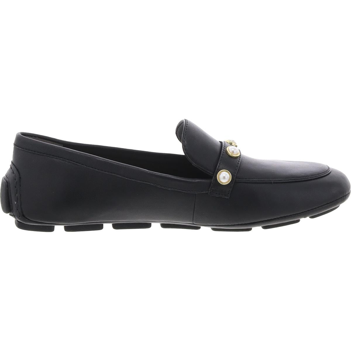 Womens Cushioned Footbed Faux Leather Loafers