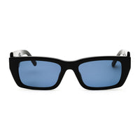 Palm Angels Sunglasses Rectangle Full Rim, Black Frame and Dark Grey Lens PERI002PALM1007
